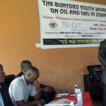 Bunyoro youths regional workshops organized by Pan African Club in 2013