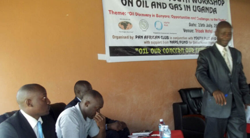 Bunyoro youths regional workshops organized by Pan African Club in 2013
