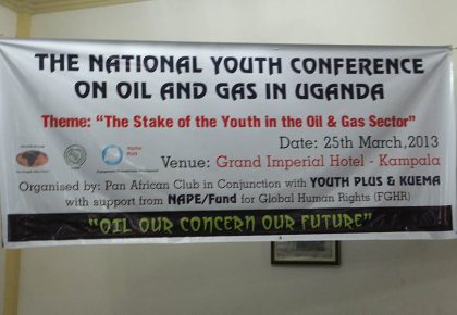 The National Youth conference on Oil and Gas in Uganda